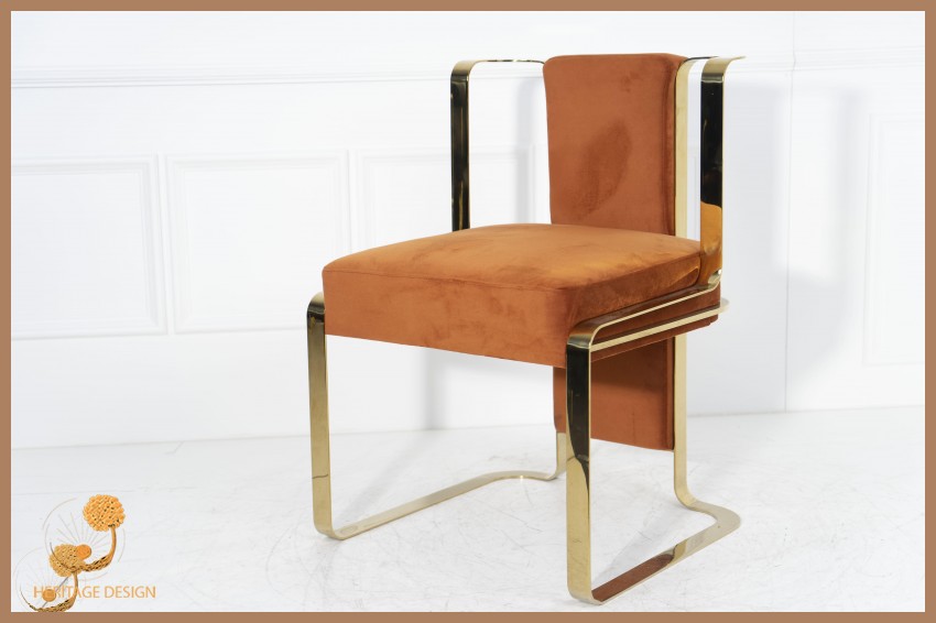 Gold Plated Metal Chair Design