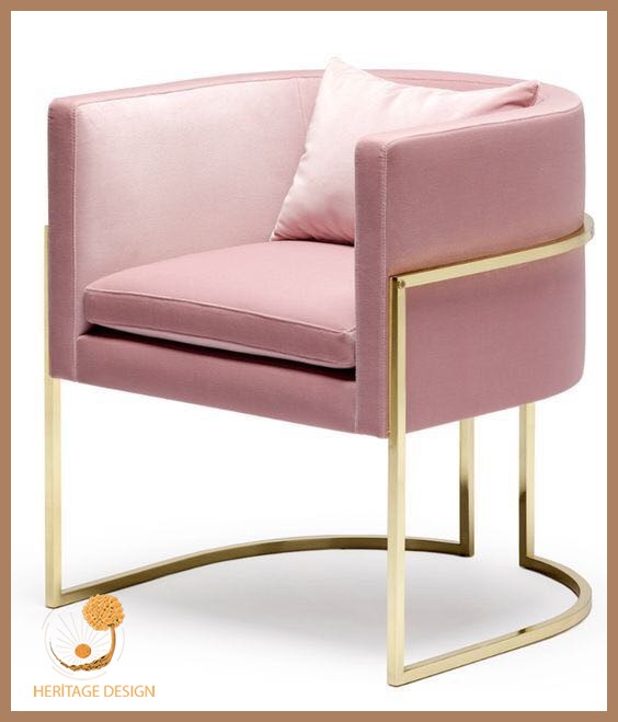 Luxury Metal Pembe Berjer